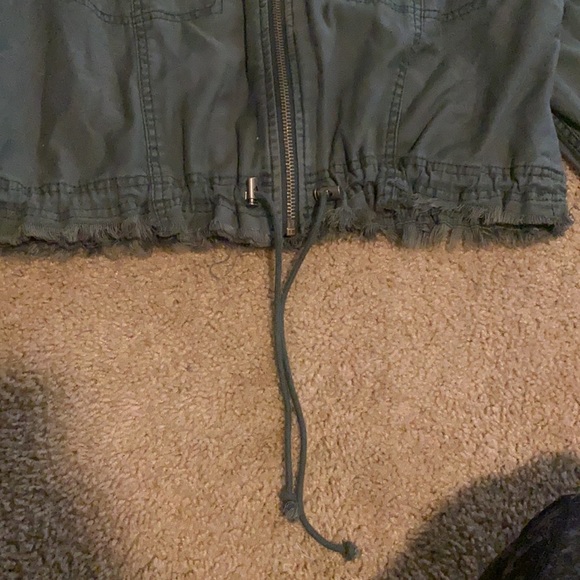 Free People beaded green utility jacket - Picture 4 of 6